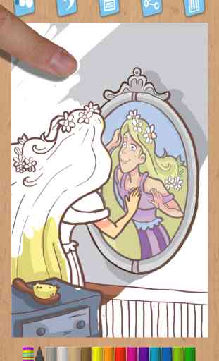 peindre et découvrir la princesse Raiponce - filles coloration jeu Rapunzel 2