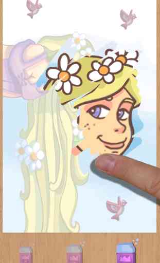 peindre et découvrir la princesse Raiponce - filles coloration jeu Rapunzel 3