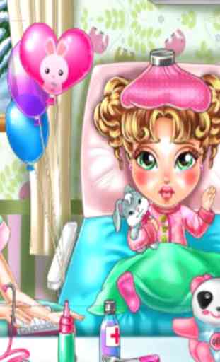 Prenez soin de la fièvre de bébé:Princesse Jeux Gratuits 4