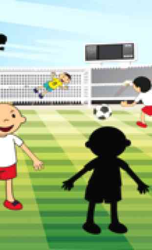 Jeu actif pour les enfants d'âge 2-5 sur le football: Jeux et casse-tête pour la maternelle, école maternelle ou l'école maternelle avec des joueurs de football. Apprendre pour la coupe du monde en 2014 au Brésil! 2