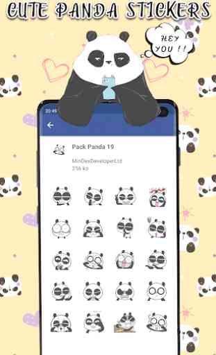 Autocollant Panda pour Whatsapp 2019 -Wastickerapp 4