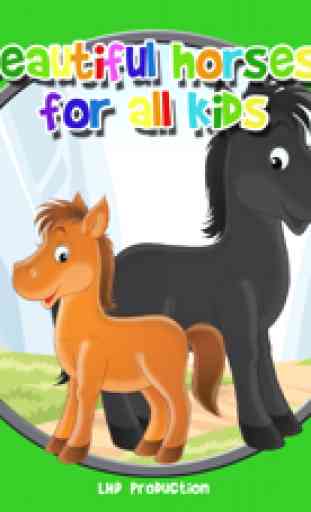 beaux chevaux pour tous les enfants - jeu gratuit 1