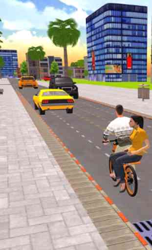 BMX Bicycle Taxi Driving: City Transport 3