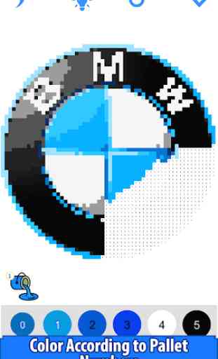 Cars Logo Color by Number: Pixel Art Coloring Book 3