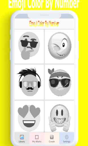 Emoji couleur par numéro, jeu de visage emojis 1