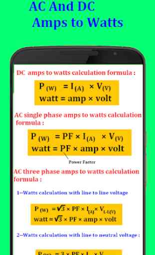 Formule Electrique Et Calculation 4