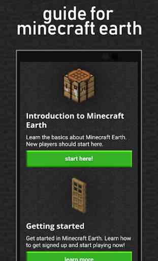 Guide for Minecraft Earth 1