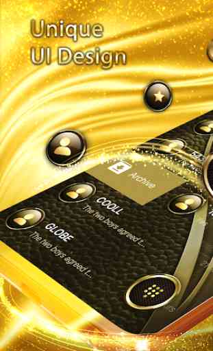 Luxury Golden SMS - Default SMS&Phone handler 2