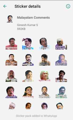 Malayalam Movie Actors Sticker Pack 4