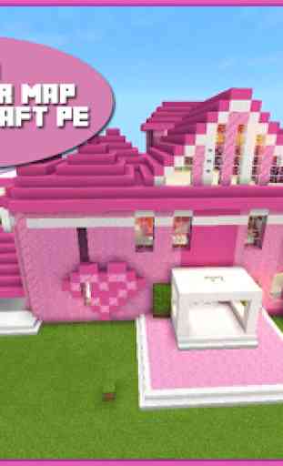Map Pink Princess House for MCPE 2