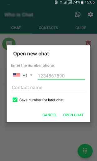 OpenChat: Direct Open for Whatsapp Chat 1