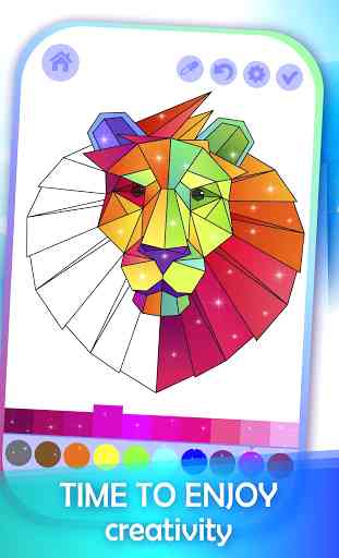 Poly Art Magic Diamond Coloring Book 2