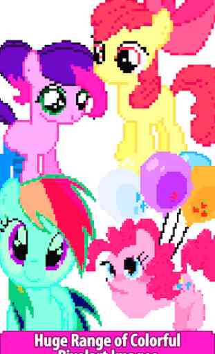 Pony Color by Number - Unicorn Pixel Art Coloring 2