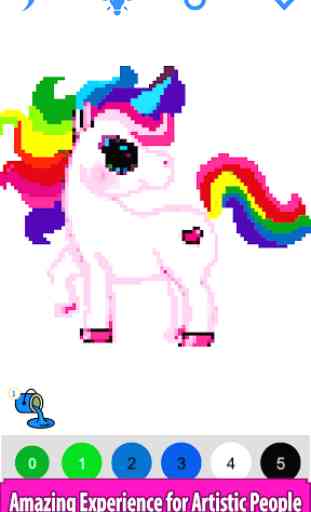 Pony Color by Number - Unicorn Pixel Art Coloring 3