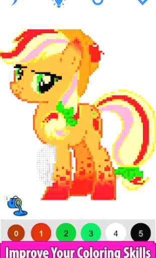 Pony Color by Number - Unicorn Pixel Art Coloring 4