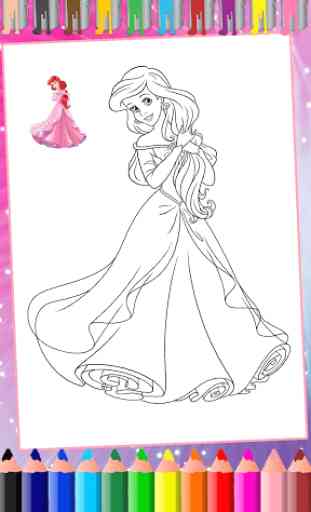 Princesse à colorier, pages à colorier princesse. 4