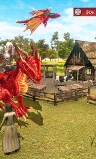 simulateur de dragon volant: village médiéval 2