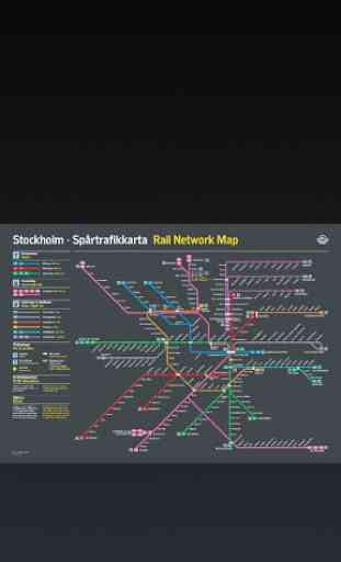 Stockholm Metro & Rail Map 1