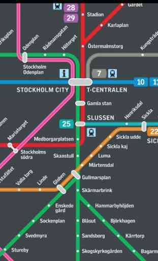 Stockholm Metro & Rail Map 2