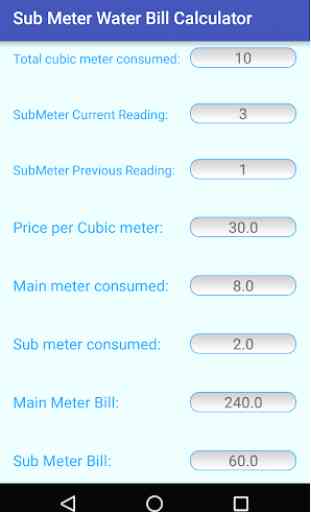 Sub Meter Water Bill Calculator 4