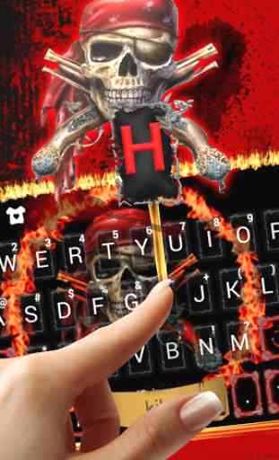 Thème de clavier Pirate Skull Fire 2