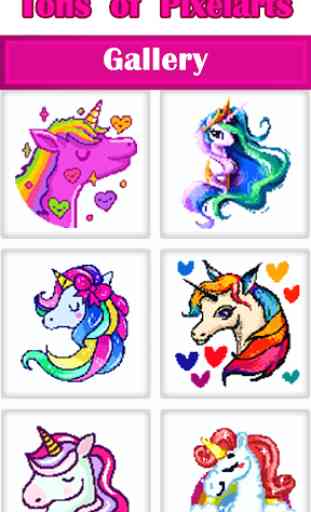 Unicorn Pony Color By Number - Unicorn Pixel Art 4