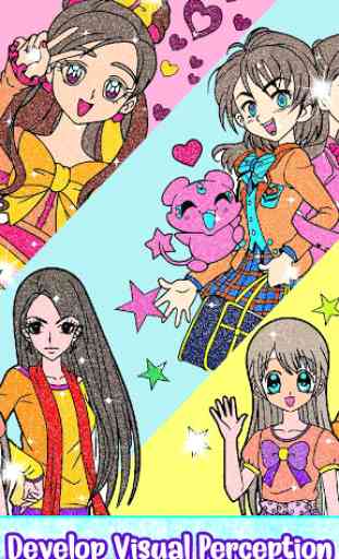 Anime Manga Paint by Number - Glitter + Color Book 2
