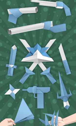 Armes en origami: armes à papier et épées 1