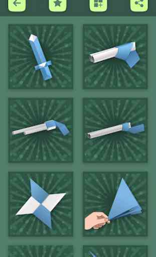 Armes en origami: armes à papier et épées 3