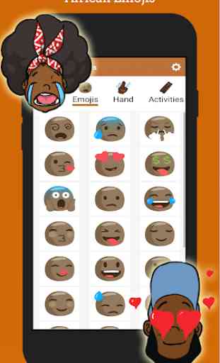 Autocollants africains, emojis noirs 2