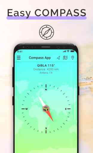 Compass - Direction Finder et précis Qibla Finder 1
