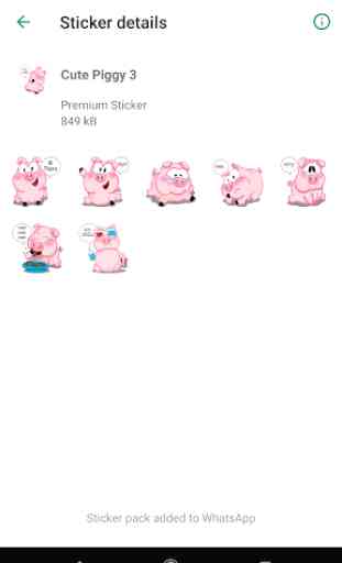 Cute Piggy Sticker for WAStickerApps 4