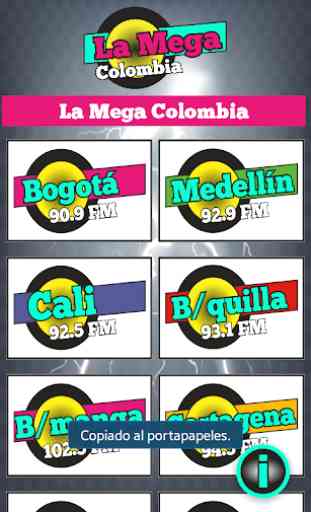 Emisoras de La Mega Colombia 2