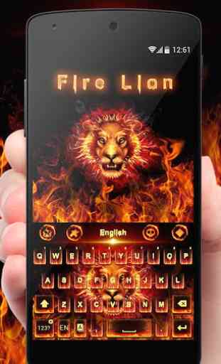 Fire Lion  GO Keyboard  Theme 1