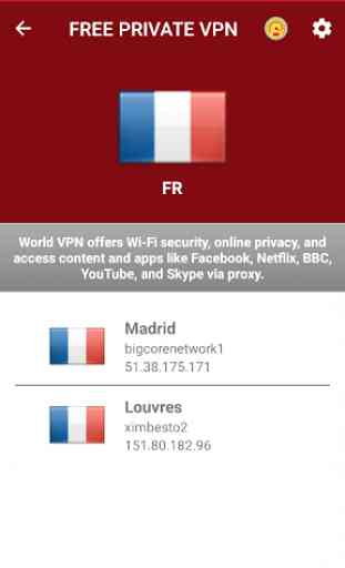 Free VPN - France Free Unlimited Security Proxy 1