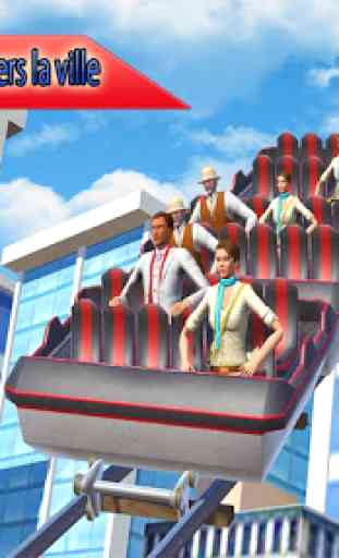 Merveilleux roller coaster 3D. 3