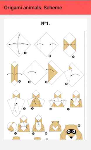 Origami animals. Scheme 2