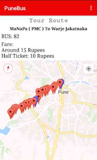 PuneBus: Pune local bus schedule, fare and maps 2