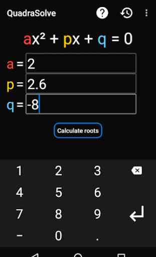 QuadraSolve - Solve quadratic equations 1