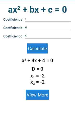 Quadratic equation solver 4