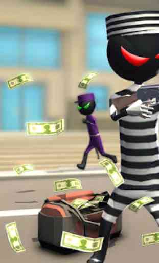 Robe The Bank : Stickman Robbery Escape 4