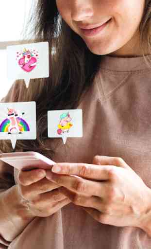 STIKRZ - Paquet de Stickers Licorne pour WhatsApp 1