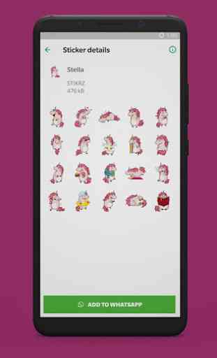 STIKRZ - Paquet de Stickers Licorne pour WhatsApp 4