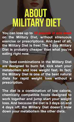 Super Military Diet : 3 Day Diet Weight Loss Plan 1