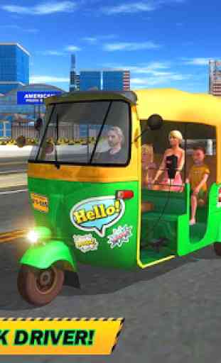 Ville Tuk Tuk Pilote Auto Rickshaw 3D Sim 2018 3