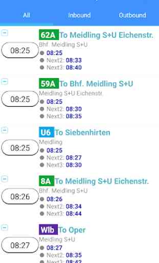 Wien (Vienna) Transit Timetable 4