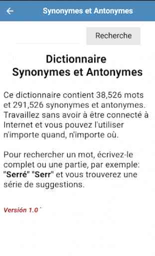 Dictionnaire Synonymes et Antonymes 1