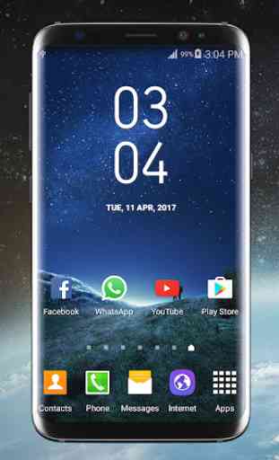 Galaxy S8 Plus Digital Clock Widget Pro + 1