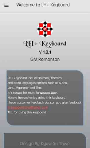 LH+ Myanmar, Thai Keyboard 1