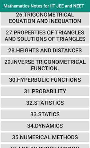 Mathematics Notes for IIT JEE and NEET 2